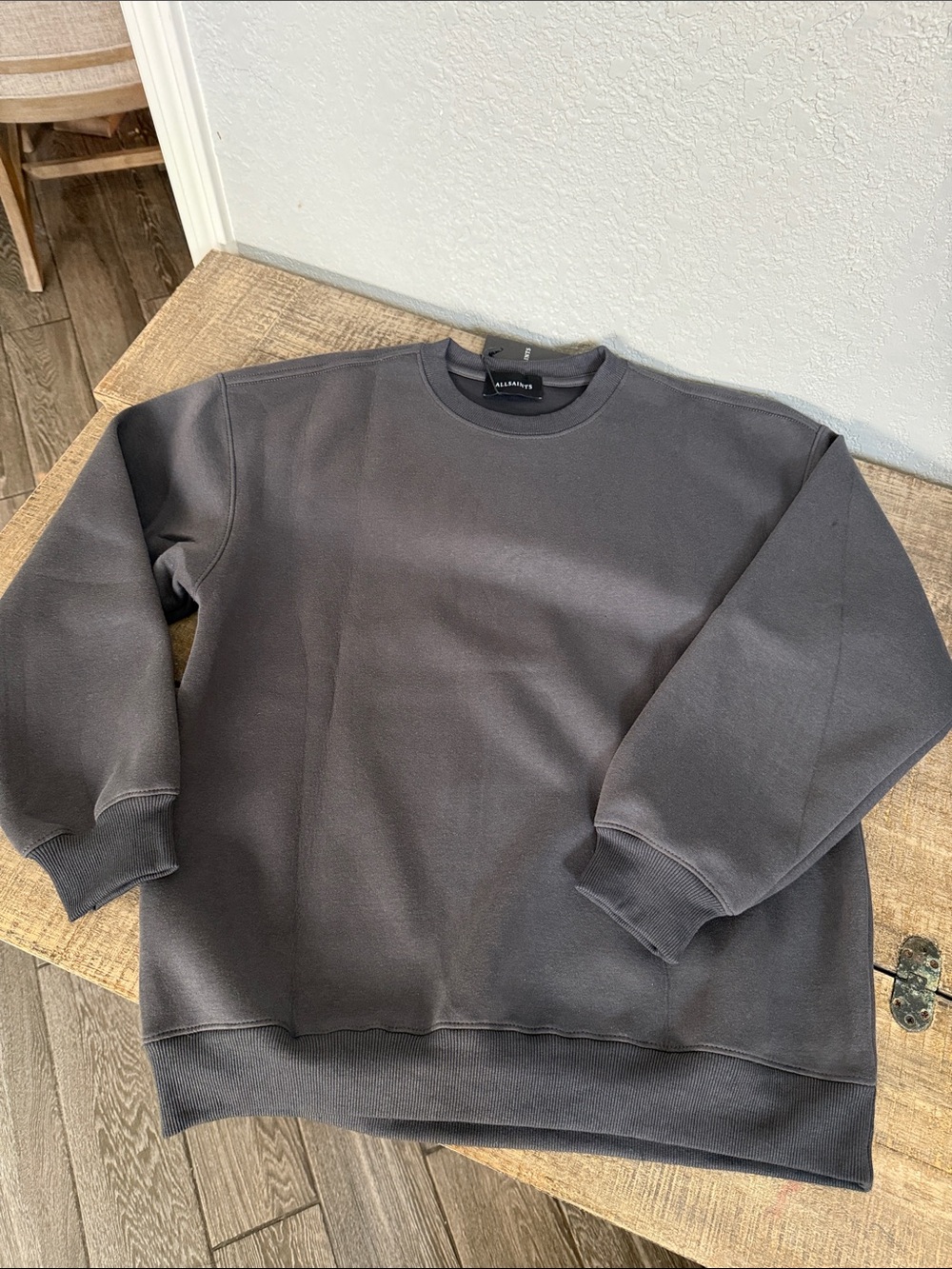 All Saints Classic Crewneck Sweatshirt - Charcoal